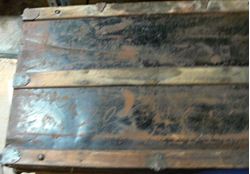 Picture of LARGE VINTAGE WOODEN CHEST