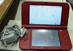 Picture of NINTENDO 3DS XL RED001 W/ CHARGER AND STYLUS COLOR RED