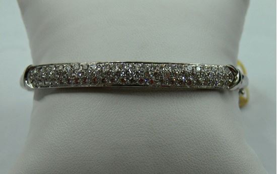 Picture of BANGLE BRACELET 14K WHITE GOLD WITH DIAMONDS