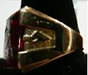 Picture of MENS MASONIC 10K GOLD RING SIZE 8