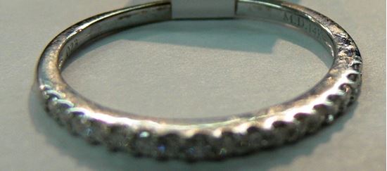 Picture of 14K WHITE GOLD DIAMOND HALF BAND RING 