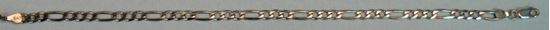 Picture of 9 3/4" FIGARO STERLING SILVER BRACELET 7.3G