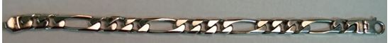 Picture of 8 1/4" FIGARO STERLING SILVER BRACELET 33.2G