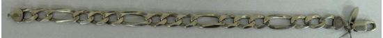 Picture of 8 1/4" FIGARO STERLING SILVER BRACELET 15.1G