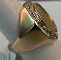 Picture of 14K GOLD MENS RING WITH AMERICAN EAGLE $5 GOLD COIN INSIDE 1/10 OZ SZ-9 13.3G