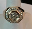 Picture of 14K GOLD MENS RING SZ- 8 WITH DIAMONDS 12.5G