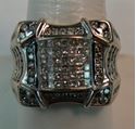 Picture of 14K WHITE GOLD MENS DIAMOND RING SZ-10 10.8G