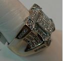 Picture of 14K WHITE GOLD MENS DIAMOND RING SZ-10 10.8G