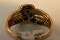 Picture of 14K YELLOW GOLD WOMENS RING W/ BLUE STONES SZ-8 3.9G 