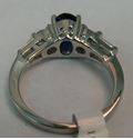 Picture of 14K WHITE GOLD DIAMOND RING WITH BLUE STONE SZ-6.5 4.2G