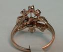 Picture of 14K ROSE GOLD WOMENS RING WITH RED STONES & DIAMONDS SZ-6.75 4.6G