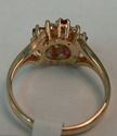 Picture of 14K YELLOW GOLD ING WITH DIAMONDS AND RED STONES SZ-6 3.2G 