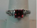 Picture of 10K WHITE GOLD DIAMOND RING WITH PINK STONE SZ-7 2.9G - $225 