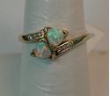 Picture of 10K YELLOW GOLD OPAL & DIAMOND RING SZ-7.25 1.5G