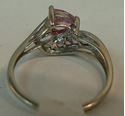 Picture of 10K WHITE GOLD RING WITH PINK STONES AND DIAMOND SZ-6.75 2.2G