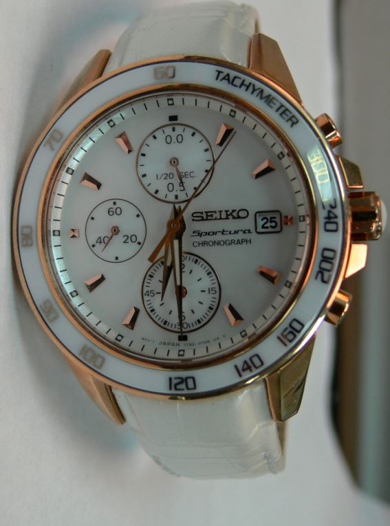 Cash USA Pawnshop. SEIKO SPORTURA CHRONOGRAPH WATCH WHITE GOLD