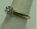 Picture of 10K YELLOW GOLD LADIES CLUSTER RING W/ DIAMONDS SZ-7 3.1G