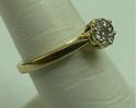 Picture of 10K YELLOW GOLD LADIES CLUSTER RING W/ DIAMONDS SZ-7 3.1G