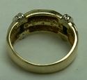 Picture of 14K YELLOW GOLD RING W/ WHITE GOLD BARS ON THE SIDE & DIAMONDS SZ-9 9.3G