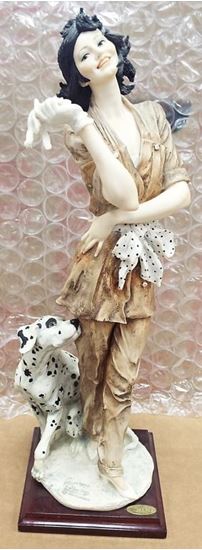 Picture of GIUSEPPE ARMANI 649/C MARINA (LADY WITH DALMATIAN) PORCELAIN FIGURINE