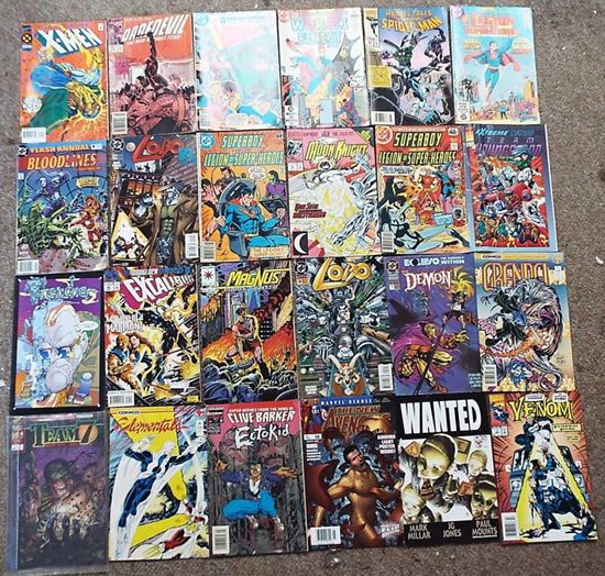 Picture of 24 ASSORTED COMIC BOOKS XMEN DAREDEVIL SPIDERMAN SUPERBOY LOBO VENOM MAGNUS