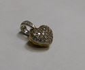 Picture of 14K GOLD REVERSIBLE DIAMOND HEART PENDANT .75" 5.1G 