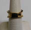Picture of 14K GOLD RING CABOCHON RED STONE AND DIAMONDS SIZE 6.5 10.9G