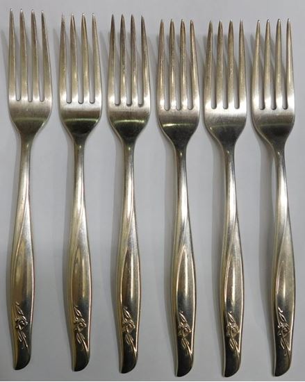 Picture of GORHAM STERLING SILVER SEA ROSE FORKS SET OF 6 341.5G 7.5" 