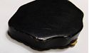 Picture of VINTAGE ENAMELED BLACK FLORAL MAKEUP COMPACT CASE