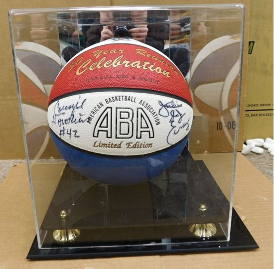 Picture of JULIUS IRVING AND CONNIE HAWKINS SIGNED ABA 30 YEAR REUNION LIMITED EDITION BALL