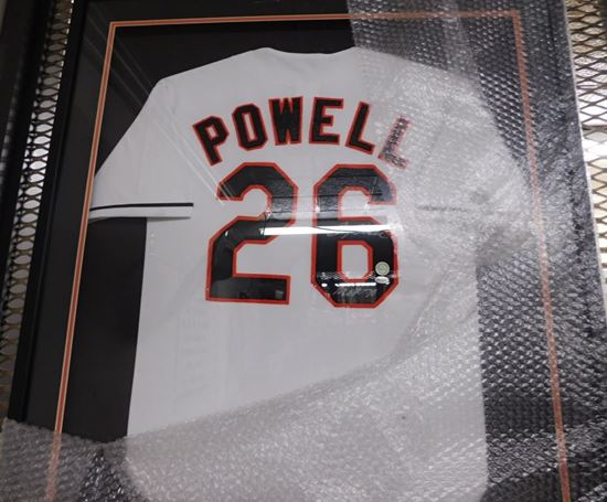 Picture of BOOG POWELL SIGNED FRAMED JERSEY WITH C.O.A.