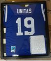 Picture of JOHN UNITAS AUTOGRAPHED JERSEY SIGNED AND FRAMED WITH COA AND CARD