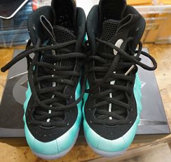 Picture of Nike Air Foamposite Pro Island Green Size 8,5 Platinum Aqua Black 624041-303