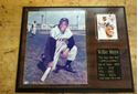 Picture of Willie Mays Plaque signed pic & card Hall of Fame 1979 w C.O.A LIMITED EDITION