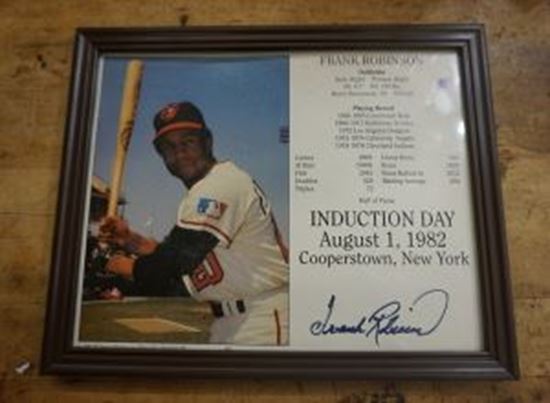 Picture of FRANK ROBINSON AUTOGRAPHED PICTURE AUGUST 1ST 1982