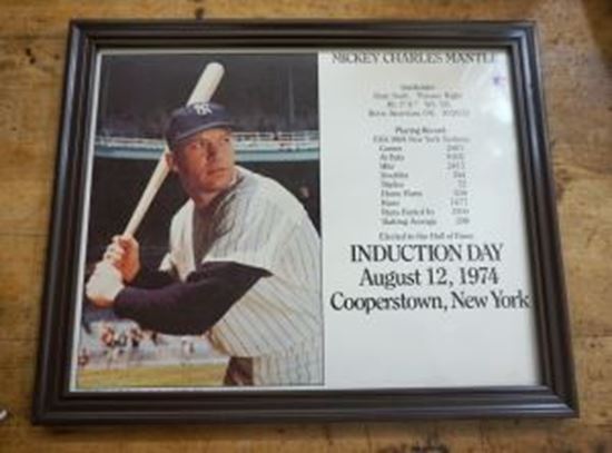 Picture of Mickey Charles Mantle Induction Day August 12, 1974 8"x10" Photo Baseball