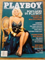 Picture of Playboy Magazine March 1992 Post-Debs In Playboy Anna Nicole Smith 