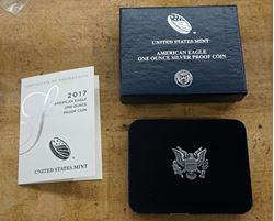 Picture of 2017 Silver American Eagle SAE Proof w/Original Packaging & COA MINT CONDITION 