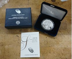 Picture of 2016 AMERICAN EAGLE UNCIRCULATED ONE OUNCE SILVER DOLLAR WITH COA 