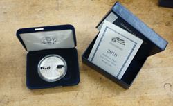 Picture of US Mint 2010-W American Eagle 1 oz Ounce Silver Dollar Proof Coin w/ Box & COA 