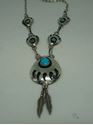 Picture of STERLING SILVER NECKLACE WITH TURQUOISE STONES 13.1 GR 