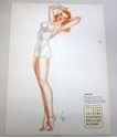 Picture of VARGAS AUGUST 1945 PINUP CALENDAR PAGE VERY GOOD CONDITION 