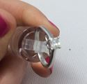 Picture of 14kt ring with platinum head with .33 princess cut diamond size 7