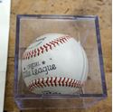 Picture of NELSON FOX SIGNED WILSON OFFICIAL LEAGUE BASEBALL WITH COA . MINT CONDITION.