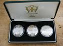 Picture of SET OF 3 SILVER COINS OF NATIONAL BANK OF UKRAINE 1998;1998;1999 WITH COA MINT CONDITION.