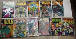 Picture of LOT 11 THE INCREDIBLE HULK COMICS 415 MARCH; 387 NOVEMBER;  413 JANUARY; 292 FEBRUARY;  334 AUGUST; 382 JUNE; 437 JANUARY; 383 JULY;  80 DECEMBER; 424 DECEMBER ;425 JANUARY . GOOD CONDITION.
