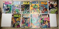Picture of LOT 10 MARVEL THE INCREDIBLE HULK COMICS 311 SEPTEMBER; 300 OCTOBER; 347 SEPTEMBER;  387 NOVEMBER; 385 SEPTEMBER; 341 MARCH; 320 JUNE; 350 DECEMBER; 313 NOVEMBER; 388 DECEMBER. GOOD CONDITION. COLLECTIBLE.