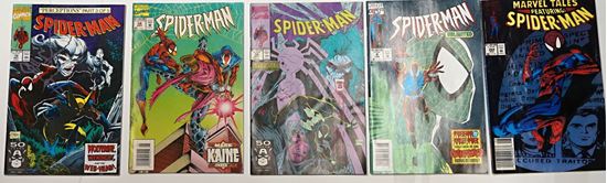 Picture of LOT 5 SPIDER MAN MARVEL  COMICS 264 AUGUST; 8 FEBRUARY; 14 SEPTEMBER; 59 MAY; 10 MAY. GOOD CONDITION. COLLECTIBLE.