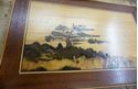 Picture of VINTAGE WOOD ART PICTURE "ASIAN TREE " MADE BY BURTON MULLINS OCTOBER 1976 22X14. "SUNRISE" . 