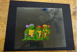 Picture of TEENAGE MUTANT NINJA DONATELLO; RAPHAEL; MICHELANGELO  CELS GOOD CONDITION. NOTE. 3 CELS STICK TOGETHER.
